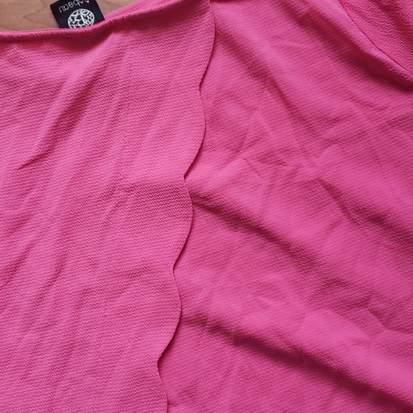 Bobeau pink petal edge swing open back short sleeve top Size XL - Picture 3 of 9